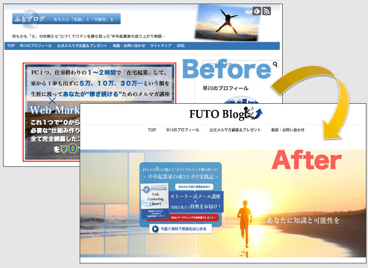 ブログビフォーアフター
